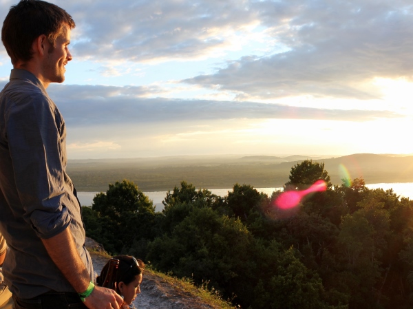 People enjoying the view